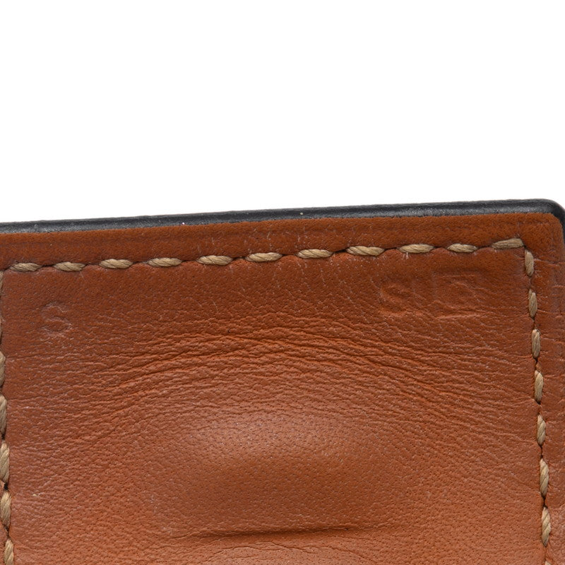 エルメス コリエドシアン バングル ブレスレット サイズ:S ブラック シルバー ボックスカーフ メタル レディース HERMES 【中古】