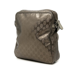 グッチ GGインプリメ 斜め掛け ショルダーバッグ 201448 ゴールド ブラウン系 PVC レザー メンズ GUCCI 中古