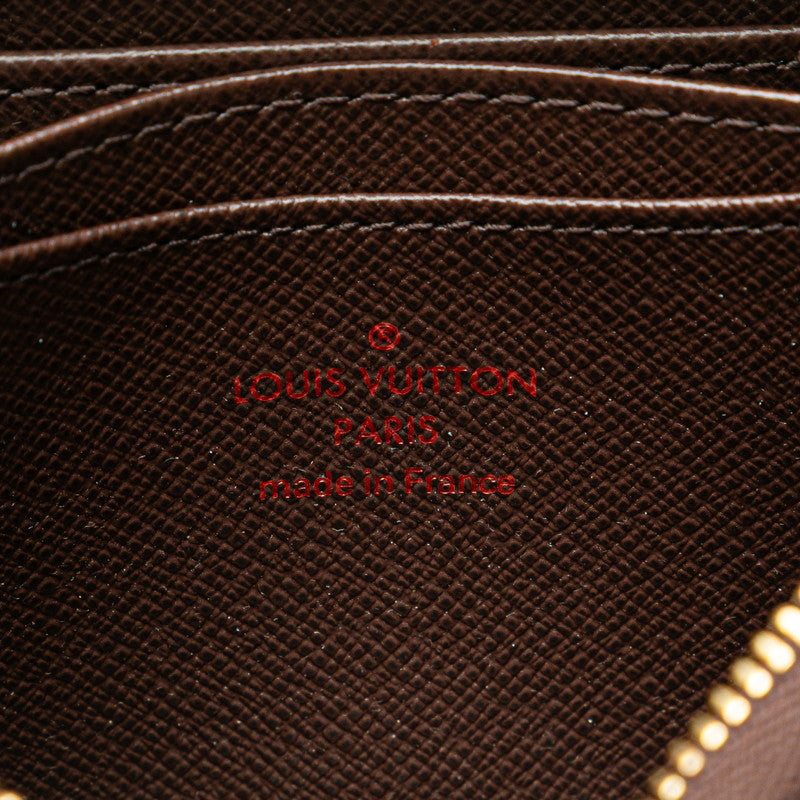 ルイ ヴィトン ダミエ ジッピー コインパース コインケース 小銭入れ N63070 ブラウン PVC レザー レディース LOUIS VUITTON 【中古】