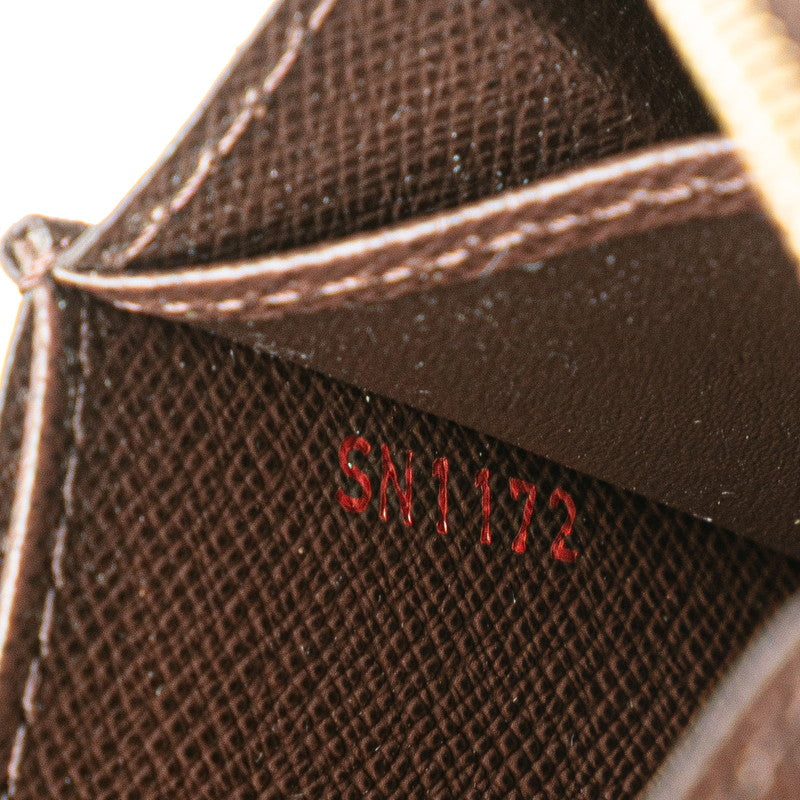 ルイ ヴィトン ダミエ ジッピー コインパース コインケース 小銭入れ N63070 ブラウン PVC レザー レディース LOUIS VUITTON 【中古】