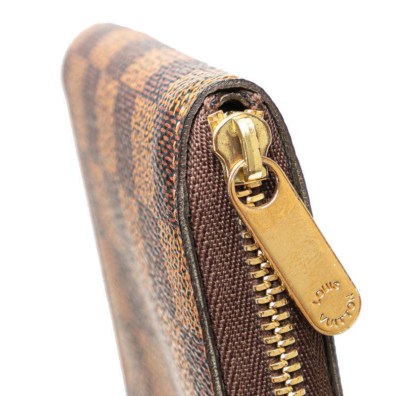 ルイ ヴィトン ダミエ ジッピー コインパース コインケース 小銭入れ N63070 ブラウン PVC レザー レディース LOUIS VUITTON 【中古】