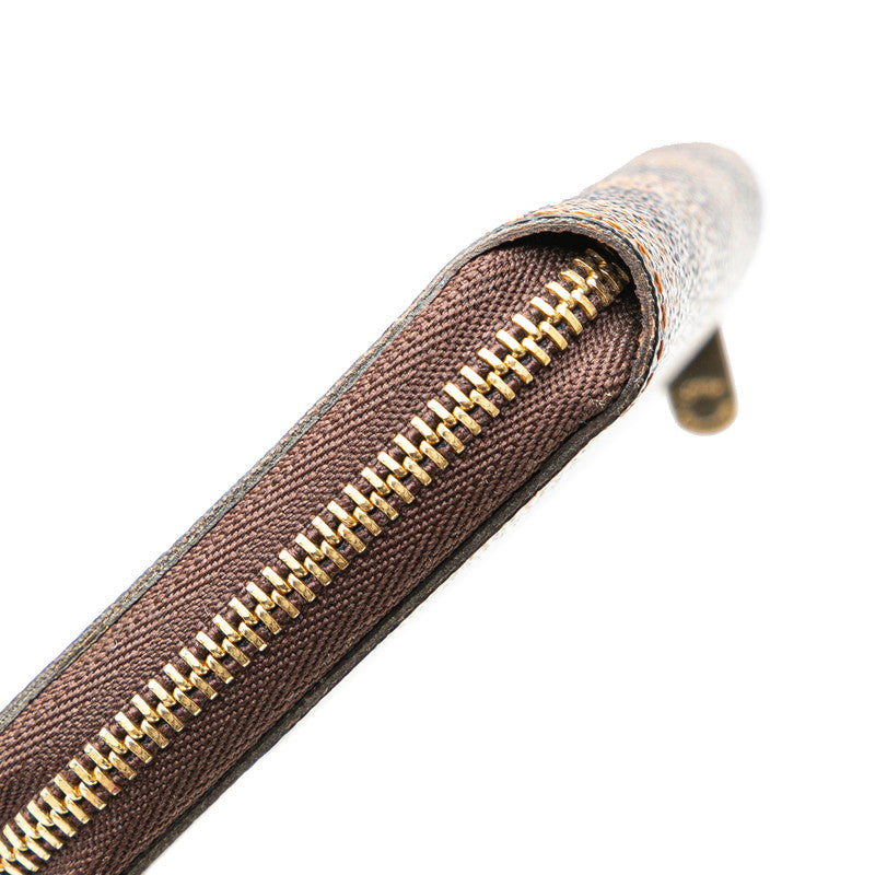 ルイ ヴィトン ダミエ ジッピー コインパース コインケース 小銭入れ N63070 ブラウン PVC レザー レディース LOUIS VUITTON 【中古】