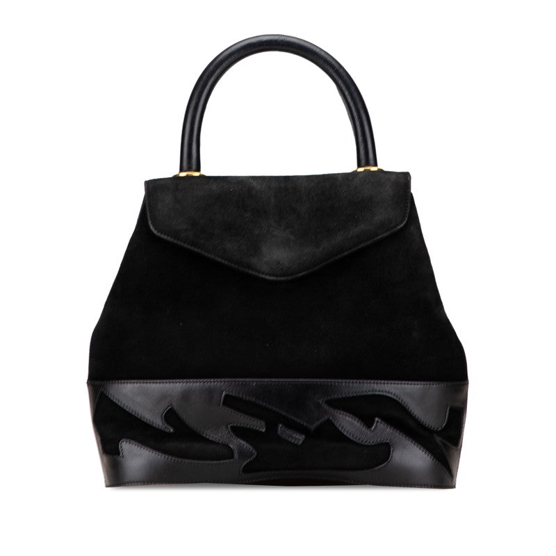 サルヴァトーレフェラガモ ハンドバッグ AN21 1726 ブラック スウェード レディース Salvatore Ferragamo 【中古】