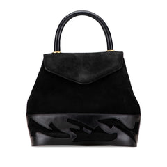 サルヴァトーレフェラガモ ハンドバッグ AN21 1726 ブラック スウェード レディース Salvatore Ferragamo 【中古】