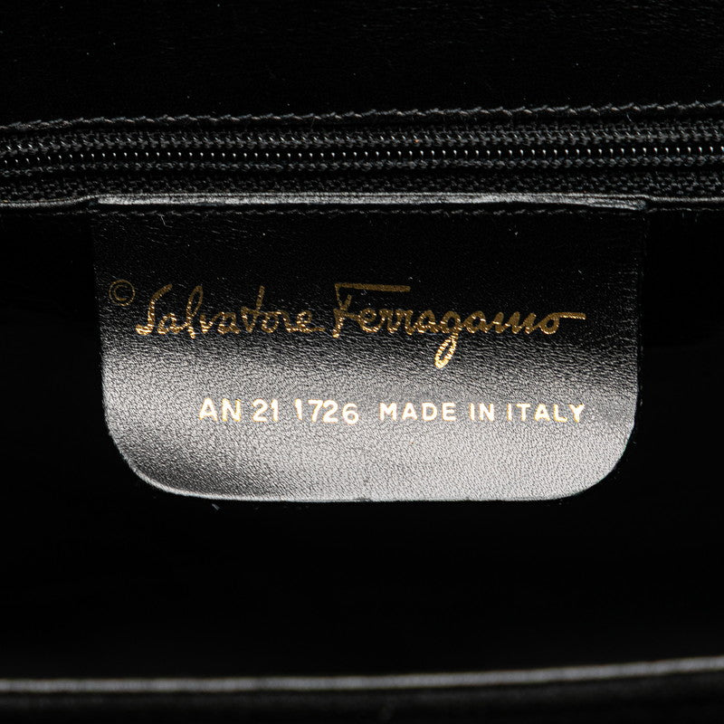 サルヴァトーレフェラガモ ハンドバッグ AN21 1726 ブラック スウェード レディース Salvatore Ferragamo 【中古】