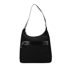 サルヴァトーレフェラガモ ハンドバッグ ブラック キャンバス レザー レディース Salvatore Ferragamo 【中古】