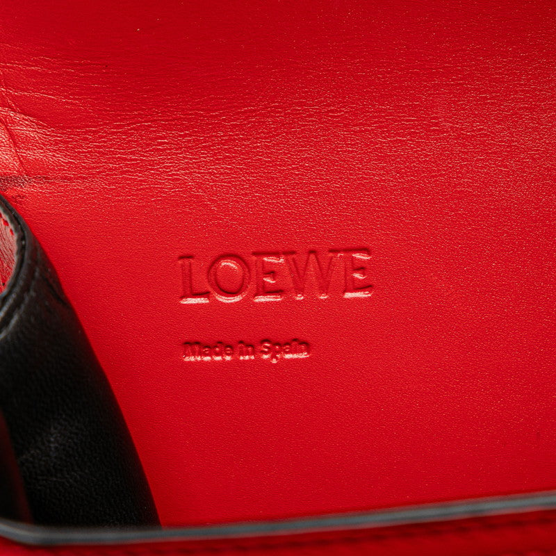 ロエベ バルセロナ ショルダーバッグ レッド レザー レディース LOEWE 【中古】