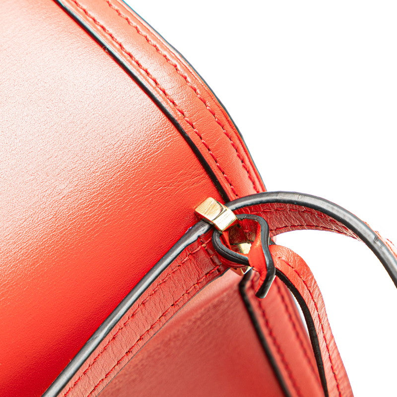 ロエベ バルセロナ ショルダーバッグ レッド レザー レディース LOEWE 【中古】