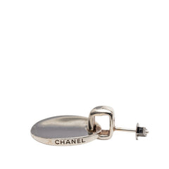 シャネル ロゴ オーバル スタッドピアス SV925 シルバー レディース CHANEL 【中古】
