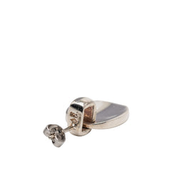 シャネル ロゴ オーバル スタッドピアス SV925 シルバー レディース CHANEL 【中古】