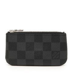 ルイ ヴィトン ダミエ グラフィット ポシェット クレ コインケース 小銭入れ N60155 ブラック PVC レザー メンズ LOUIS VUITTON 中古
