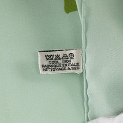 シャネル カメリア チェーン モチーフ スカーフ ライトブルー ホワイト マルチカラー シルク レディース CHANEL 【中古】