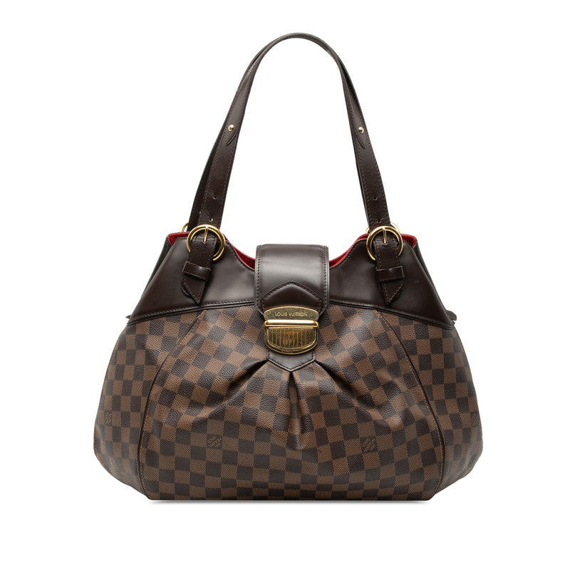 ルイ ヴィトン ダミエ システィナGM ハンドバッグ ショルダーバッグ N41540 ブラウン PVC レザー レディース LOUIS VUITTON 【中古】