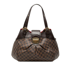 ルイ ヴィトン ダミエ システィナGM ハンドバッグ ショルダーバッグ N41540 ブラウン PVC レザー レディース LOUIS VUITTON 【中古】