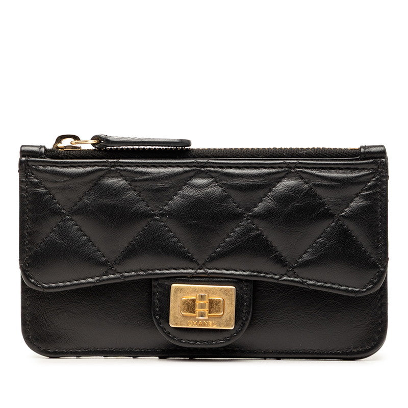 シャネル マトラッセ コインケース 小銭入れ ブラック ラムスキン レディース CHANEL 【中古】