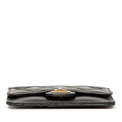シャネル マトラッセ コインケース 小銭入れ ブラック ラムスキン レディース CHANEL 【中古】