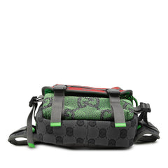 グッチ GGナイロン スモールバックパック ボディバッグ 752100 レッド グリーン グレー レザー ラバー キャンバス メンズ GUCCI 【中古】