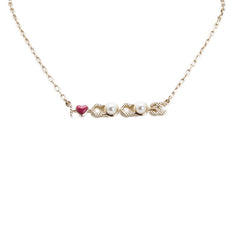シャネル I LOVE COCO ハート モチーフ パール ネックレス ゴールド メッキ レディース CHANEL 中古
