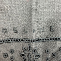 セリーヌ マカダム トリオンフ 折りたたみ傘 日傘 ブラック ナイロン レース レディース CELINE 【中古】