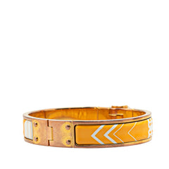 エルメス シャルニエール バングル ゴールド オレンジ メッキ レディース HERMES 【中古】