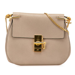 クロエ ドリュー チェーンショルダーバッグ ベージュ レザー レディース Chloe 【中古】