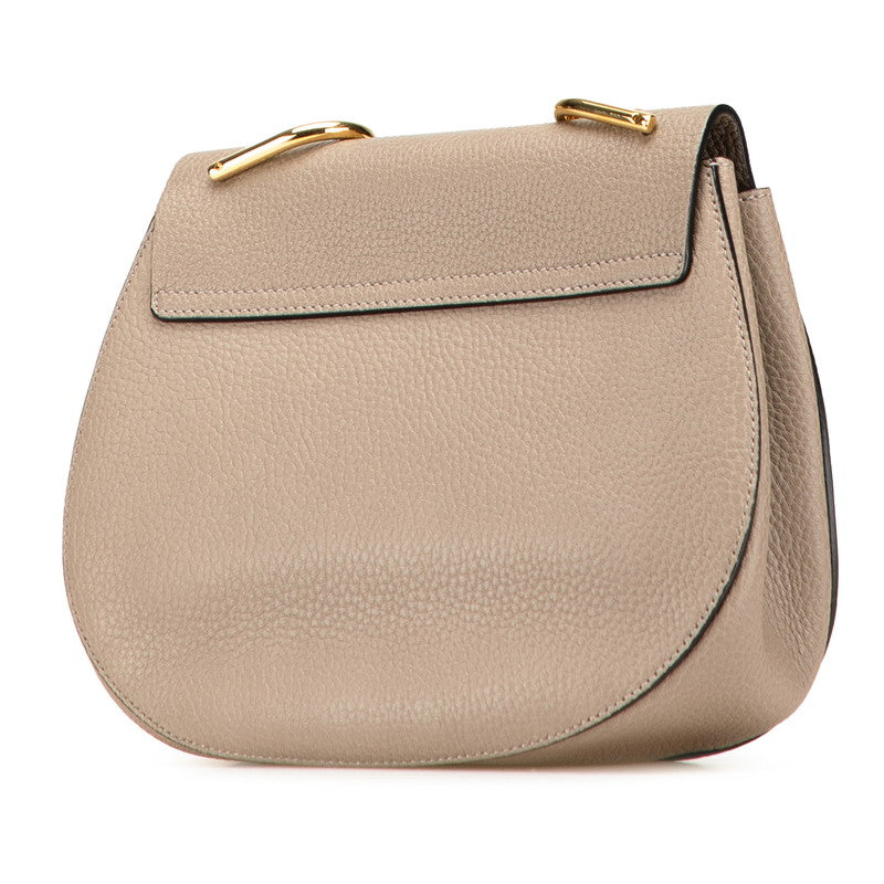 クロエ ドリュー チェーンショルダーバッグ ベージュ レザー レディース Chloe 【中古】