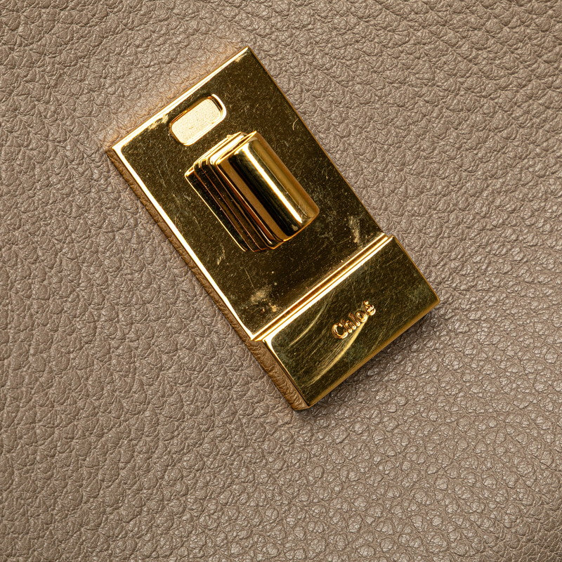 クロエ ドリュー チェーンショルダーバッグ ベージュ レザー レディース Chloe 【中古】