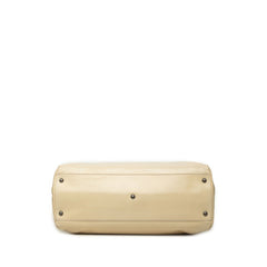 フェンディ ピーカブー ラージ ハンドバッグ ワンショルダーバッグ 2WAY 8BN210 ホワイト アイボリー エナメル レディース FENDI 【中古】