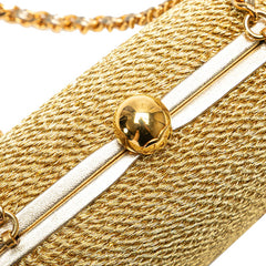 シャネル ココマーク チェーン ワンショルダーバッグ ゴールド グリッターキャンバス レザー レディース CHANEL 【中古】