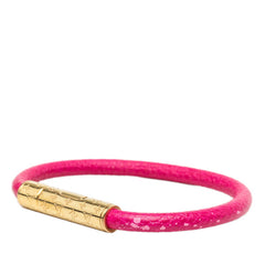 ルイ ヴィトン ブラスレ キープイット ブレスレット ピンク ゴールド レザー メッキ レディース LOUIS VUITTON 中古