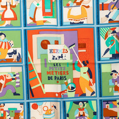 エルメス カレ90 LES PETITS METIERS DE PARIS パリの職人たち スカーフ マルチカラー シルク レディース HERMES 【中古】