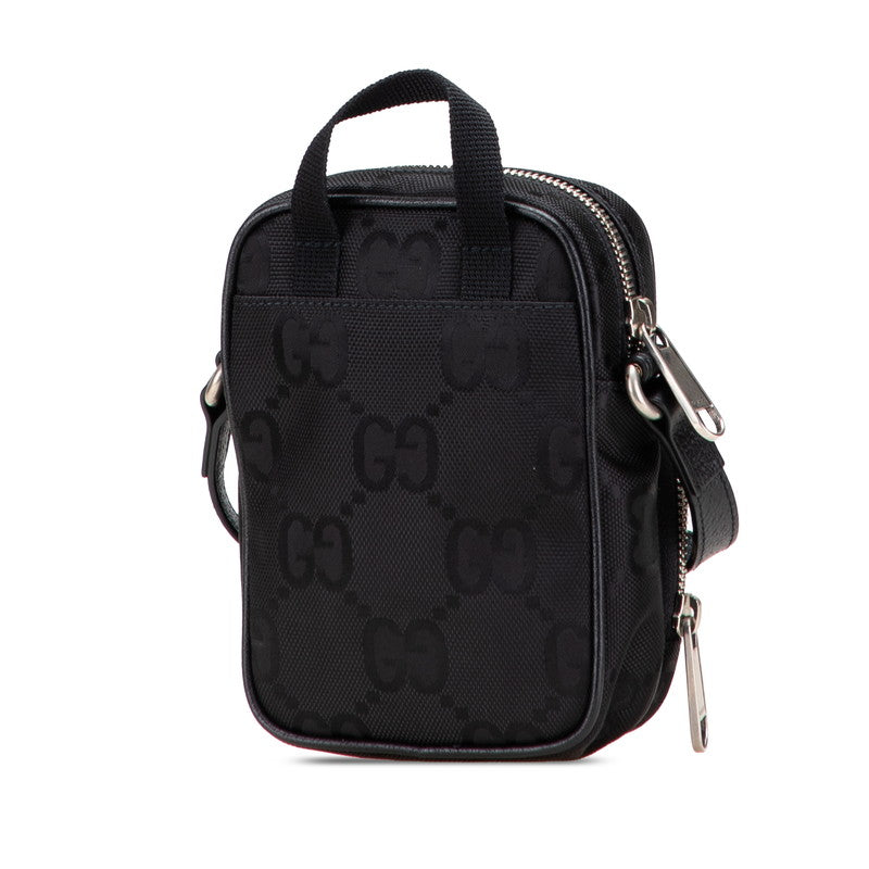 グッチ オフザグリッド ショルダーバッグ 643882 ブラック ナイロン レザー レディース GUCCI 【中古】