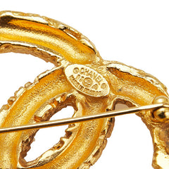 シャネル ヴィンテージ ココマーク 溶岩 ヨウガン タッセル ブローチ ゴールド メッキ レディース CHANEL 【中古】