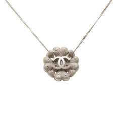 シャネル ココマーク ネックレス 08A シルバー メタル ラインストーン レディース CHANEL 【中古】