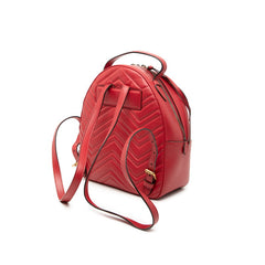 グッチ GGマーモント リュック バックパック 476671 レッド レザー レディース GUCCI 【中古】