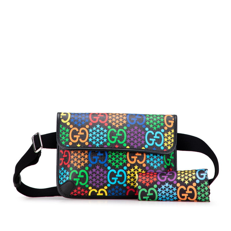 グッチ GGサイケデリック ボディバッグ ウエストバッグ 598113 マルチカラー レザー レディース GUCCI 【中古】