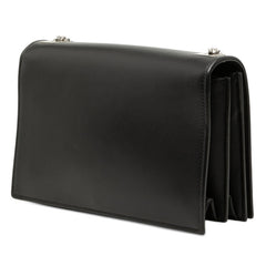 サンローラン 斜め掛け チェーン ショルダーバッグ ブラック レザー レディース SAINT LAURENT 【中古】