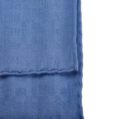 エルメス H柄 ストール ライトブルー カシミヤ ウール シルク レディース HERMES 【中古】