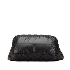 シャネル マトラッセ コココクーン ハンドバッグ トートバッグ ブラック ナイロン レザー レディース CHANEL 【中古】