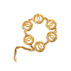 シャネル ココマーク ラウンド ブレスレット ゴールド メッキ レディース CHANEL 【中古】