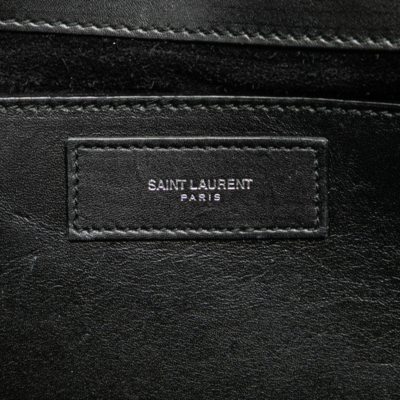サンローラン ベティ スタッズ チェーン ショルダーバッグ ブラック シルバー レザー レディース SAINT LAURENT 【中古】