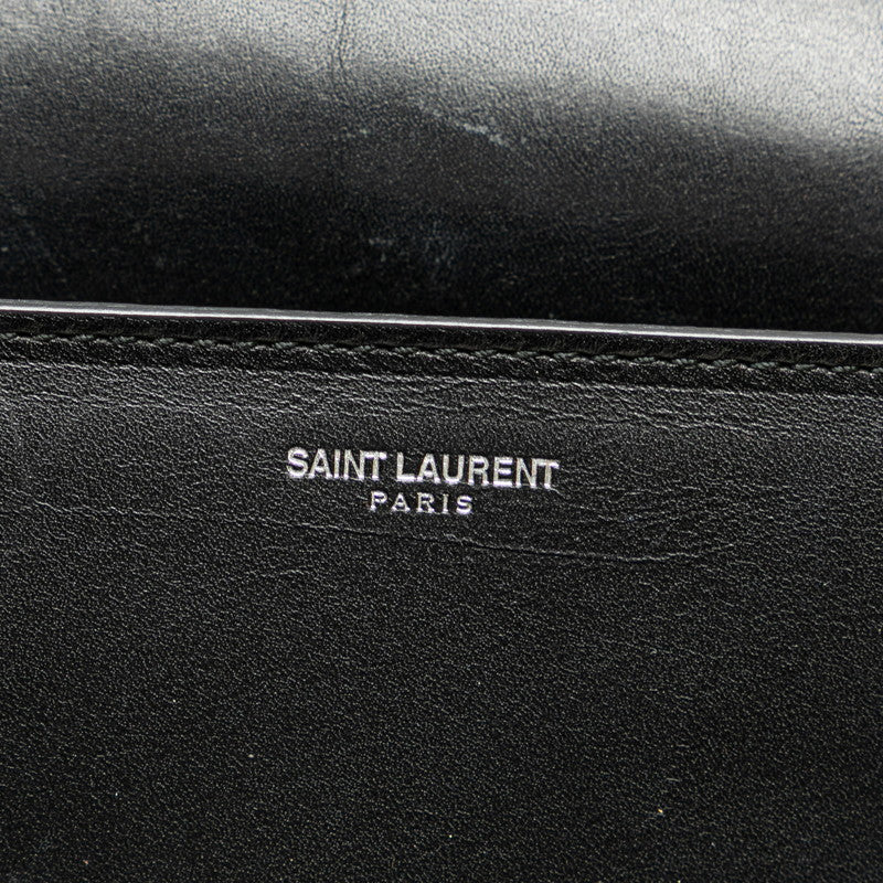 サンローラン ベティ スタッズ チェーン ショルダーバッグ ブラック シルバー レザー レディース SAINT LAURENT 【中古】
