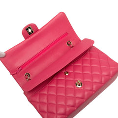 シャネル マトラッセ ココマーク チェーン ショルダーバッグ ピンク キャビアスキン レディース CHANEL 【中古】