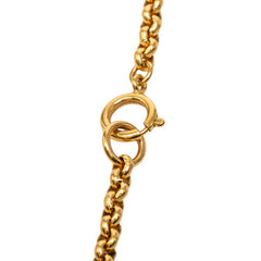 シャネル ヴィンテージ ココマーク ハート モチーフ ローグ チェーン ネックレス ゴールド メッキ レディース CHANEL 【中古】