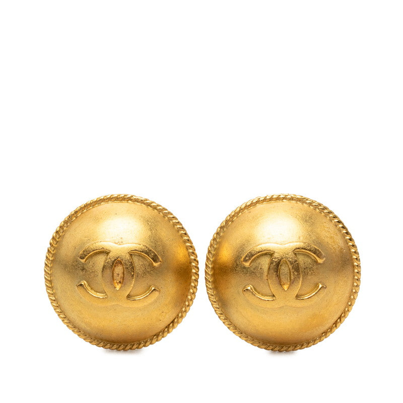 シャネル ココマーク ヴィンテージ ラウンド イヤリング 94A ゴールド メッキ レディース CHANEL 中古