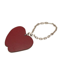 エルメス りんご アップル モチーフ キーホルダー バッグチャーム レッド グリーン レザー メタル レディース HERMES 【中古】