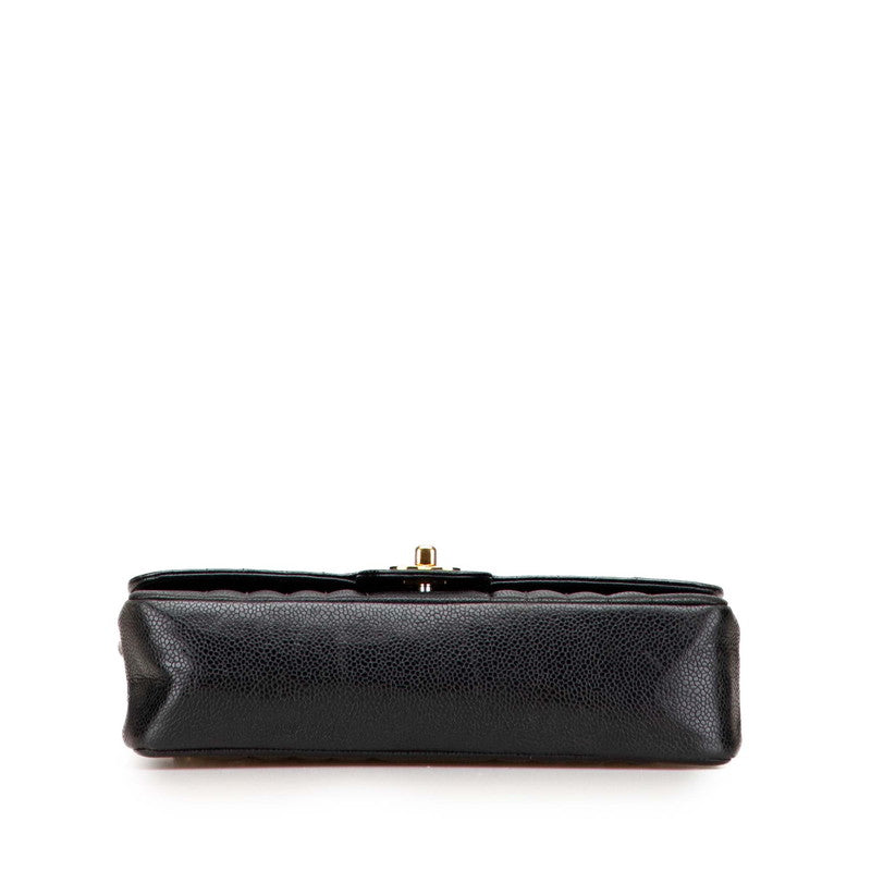 シャネル マドモアゼル ココマーク チェーンショルダーバッグ ブラック キャビアスキン レディース CHANEL 【中古】