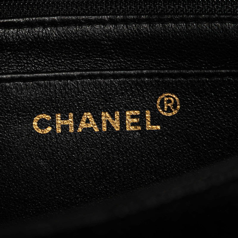 シャネル マドモアゼル ココマーク チェーンショルダーバッグ ブラック キャビアスキン レディース CHANEL 【中古】