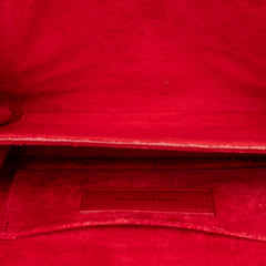 サンローラン クラシック Yライン サッチェル スモール チェーンショルダーバッグ 311215 レッド レザー レディース SAINT LAURENT 【中古】