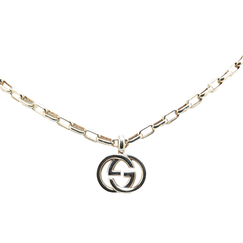 グッチ インターロッキングG ネックレス シルバー SV925 シルバー レディース GUCCI 【中古】